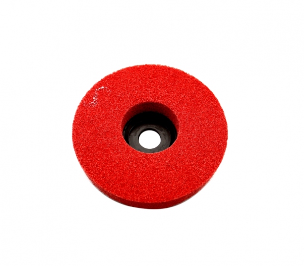 Полировочный диск D=100-15 для меди, бронзы, зерн. 200 (красный)