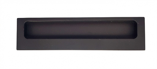 Ручка врезная  L=192 (186) нерж. сталь, черный мат QD-002A