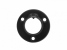 Трубодержатель D=25 торцевой плоский черный